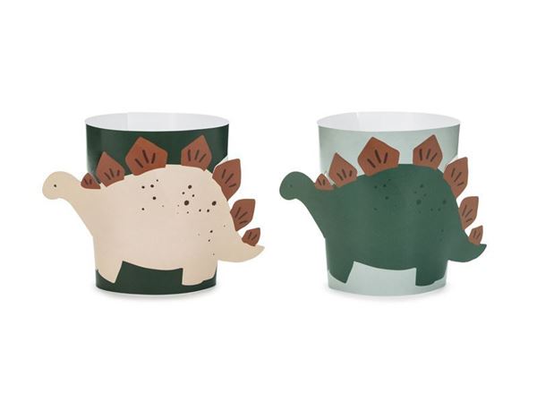 6 Cintas Para Copos Dinossauros