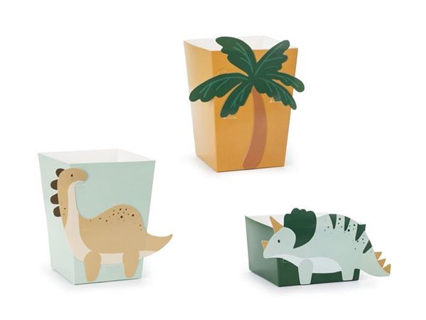 6 Caixas Para Pipocas Dinossauros