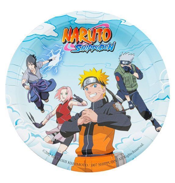 8 Pratos 23cm Naruto