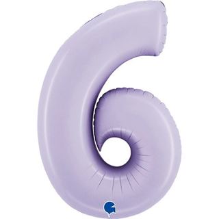 Balão Foil Número 6 Lilás