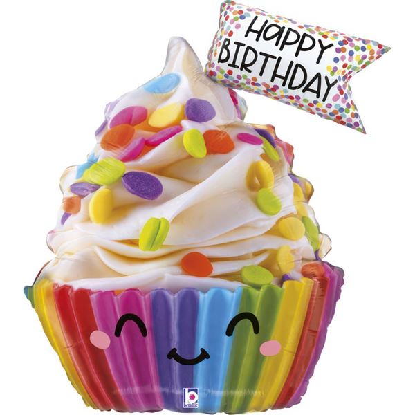 Balão Foil Cute Cupcake Birthday 31"