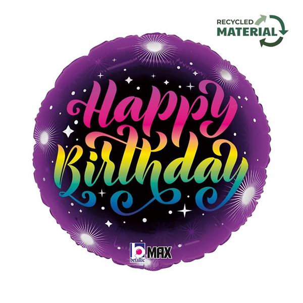 Balão Foil Neon Birthday 46cm