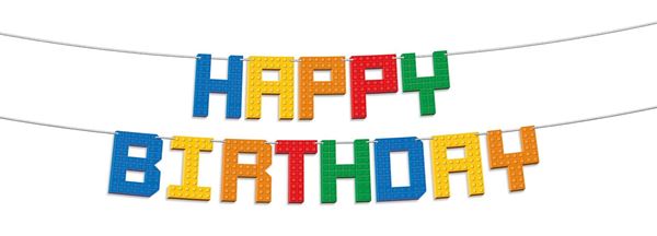 Banner Happy Birthday Blocks
