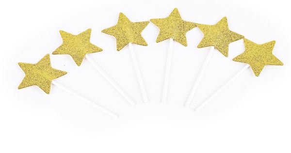 6 Toppers Estrela Ouro