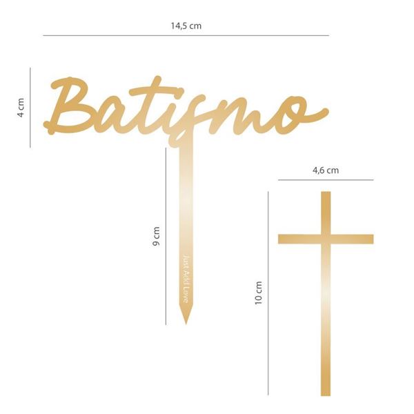 Topper Ouro Batismo