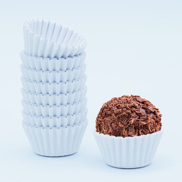 Forma Brigadeiro Lisa Branco 100un