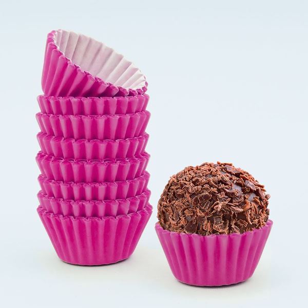Forma Brigadeiro Lisa Pink 100un