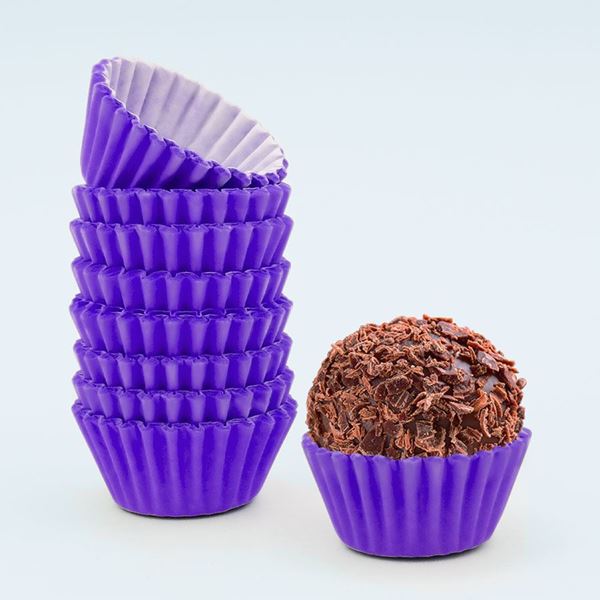 Forma Brigadeiro Lisa Roxo 100un