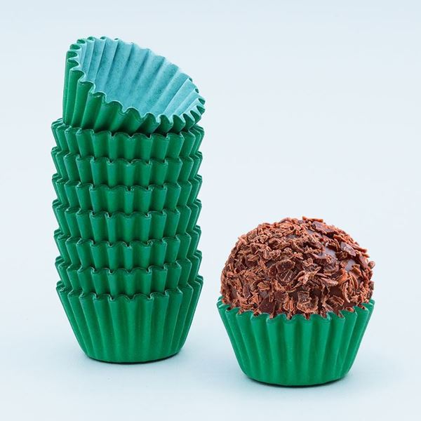 Forma Brigadeiro Lisa Verde Bandeira 100un