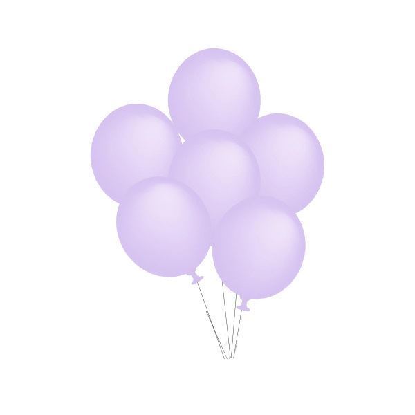 6 Balões 32cm - Lilás Matte