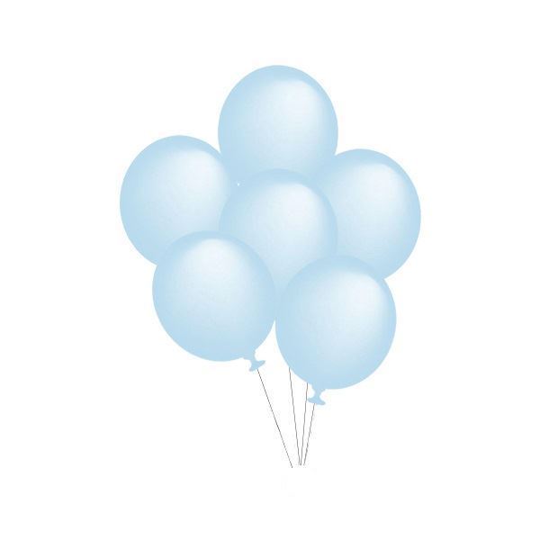 6 Balões 32cm - Azul Céu Matte