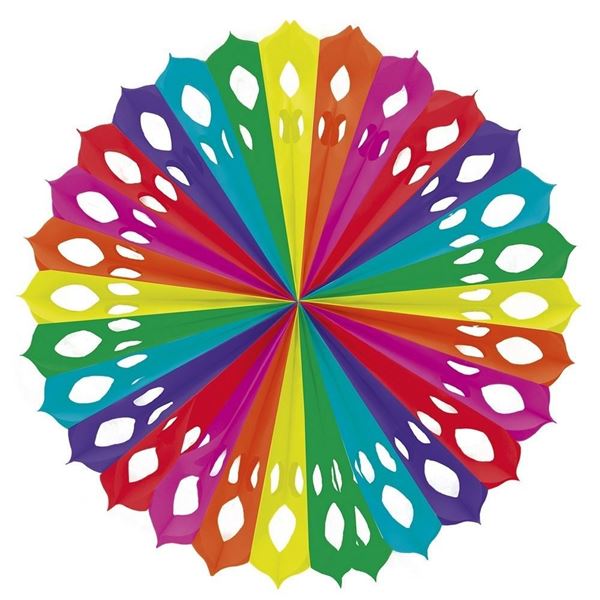 Leque Papel Multicolor 50cm