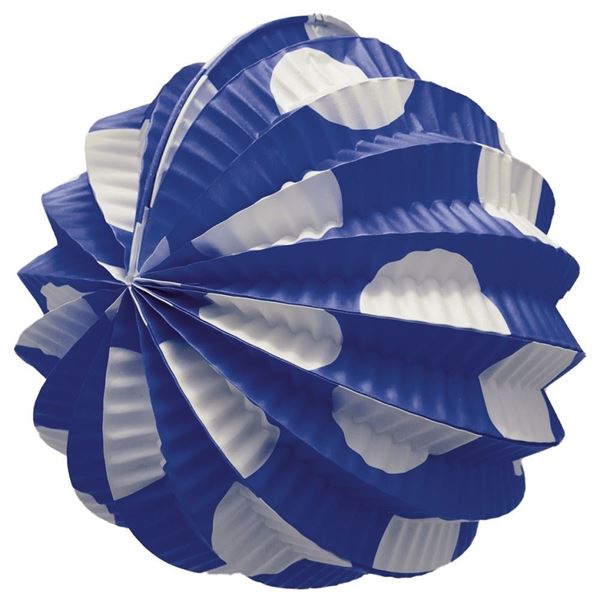Balão Papel Azul Bolinhas 22cm