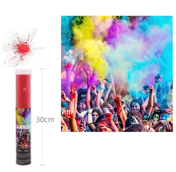 Canhão Pó Holi 30cm Vermelho