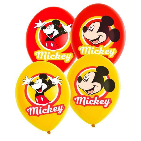 6 Balões Latex Mickey Mouse 11"