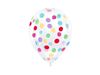 6 Balões Latex Confetti Bolinhas Cores Sortidas