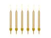 6 Velas Lisas Ouro 6cm