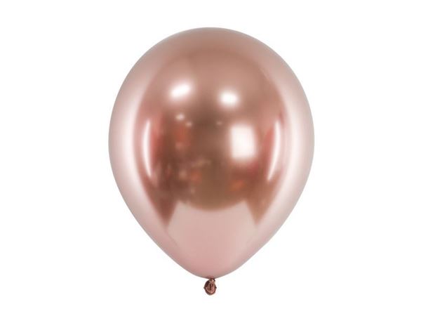 10 Balões Latex Glossy 30cm Rose Gold