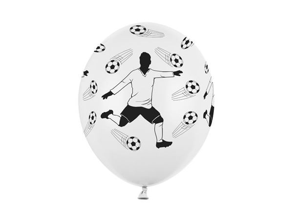 6 Balões Latex 30cm Futebol