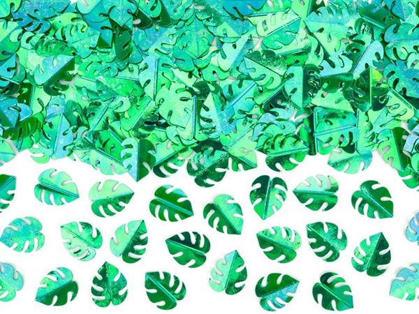 Confettis Metalizados Folhas Verdes 15gr