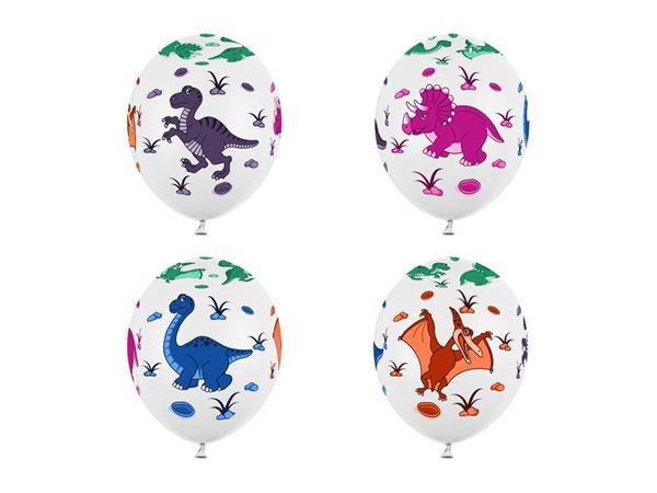 6 Balões Latex Dinossauros