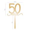 Topper Acrilico Ouro 50 Anos