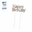 Topper Happy Birthday Metal Ouro