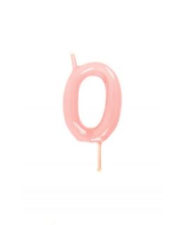 Vela Artesanal Rosa Pastel Nº0