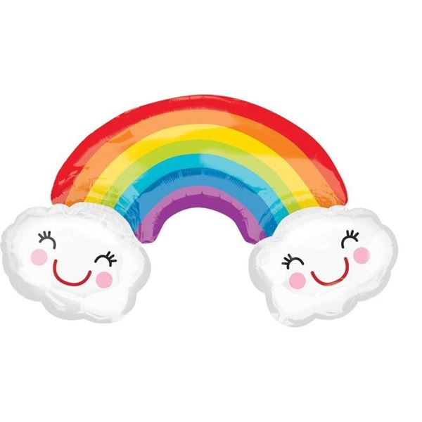 Balão Supershape Rainbow With Clouds