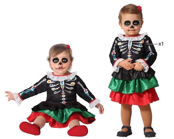 Fato Esqueleto Mexicano Menina