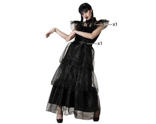 Fato Wednesday Baile Xs-s
