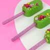 Popsicles Sticks Glitter Rosa 12un