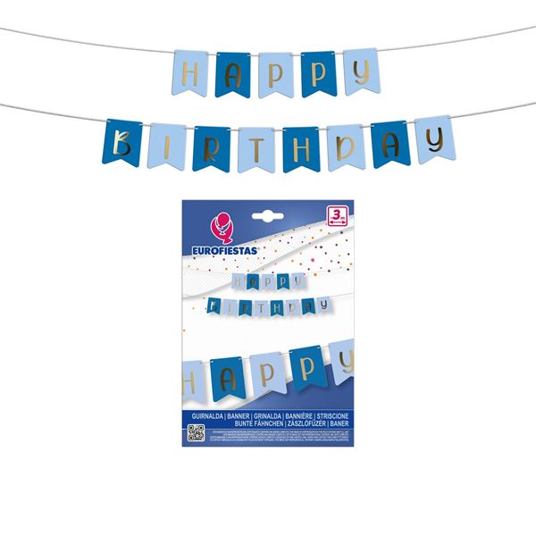 Grinalda Happy Birthday Azul