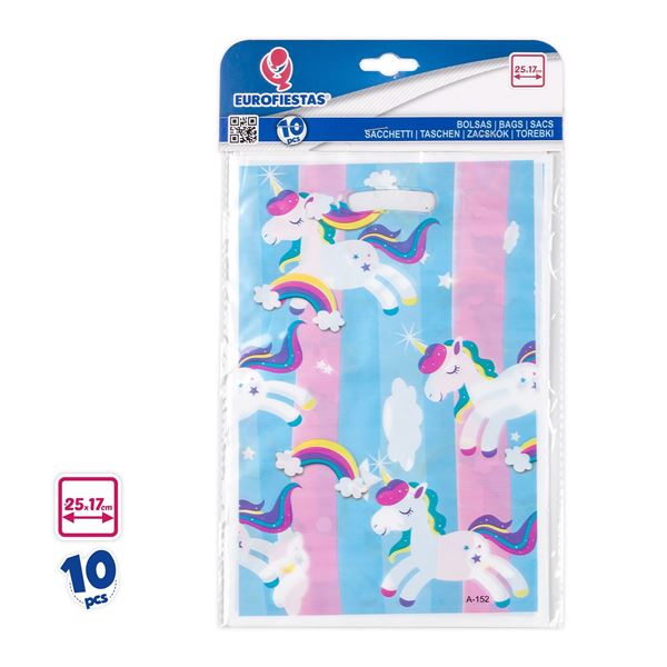 10 Sacos Oferta Unicórnio Pastel