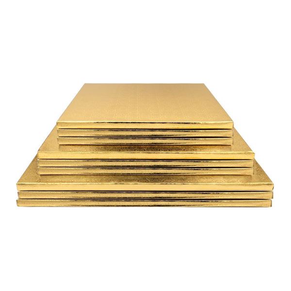 Cake Drum Retangular Ouro 40x30cm
