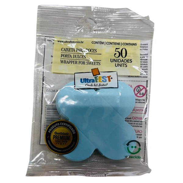 Caixeta Papel Azul 50un
