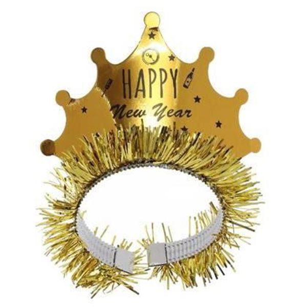 Tiara Happy New Year Ouro 3pcs
