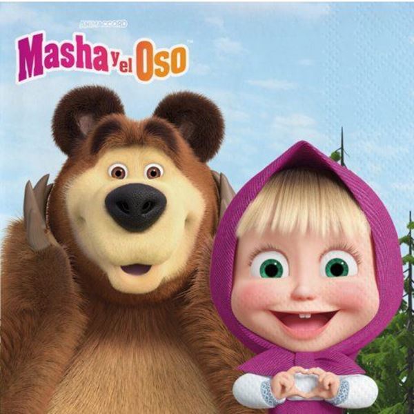 20 Guardanapos Masha E O Urso