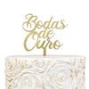 Toper Acrílico Ouro Bodas De Ouro