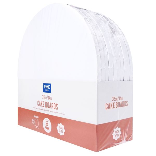 Pack 10 Cake Boards Brancos 35cm