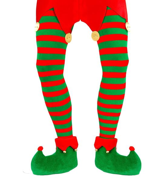Collants Listadas Verde E Vermelho