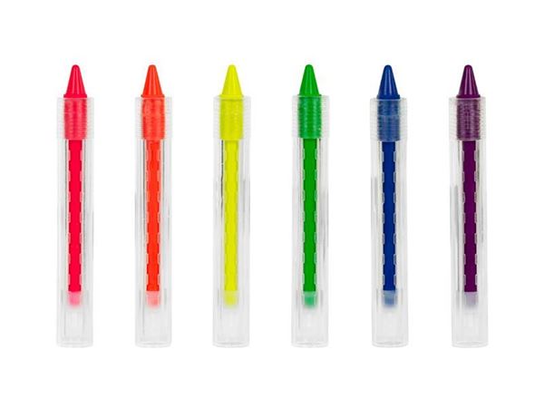 6 Lápis Pintura Facial Uv Neon