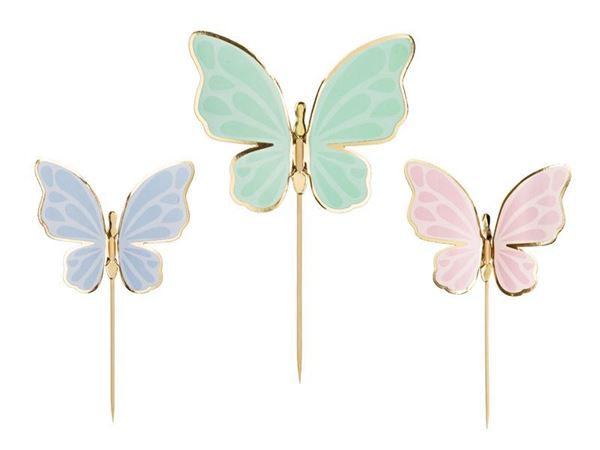 Cake Toppers Borboletas 9un