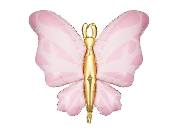 Balão Foil Borboleta Elegance Rosa 69cm
