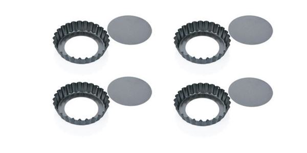 Conj 4 Formas Tarte Onduladas 10cm