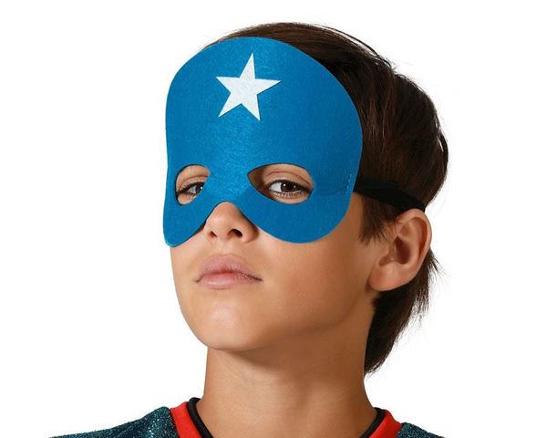 Máscara Super Herói Azul