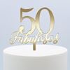 Topper Acrílico Ouro Espelhado 50 Fabulosos