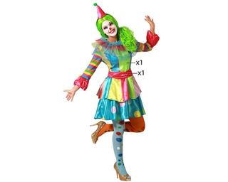 Fato Palhaça Multicolor M-l