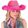 Chapeu Cowgirl Rosa Tiara E Plumas