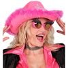 Chapeu Cowgirl Rosa Tiara E Plumas